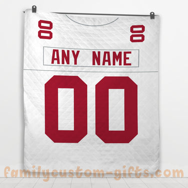 Custom Premium Quilt Blanket New York Jersey American Football Personalized Quilt Gifts for Her & Him